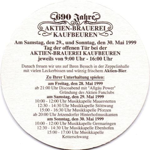 kaufbeuren kf-by aktien anno 3b (rund215-690 jahre 1999-schwarz) 